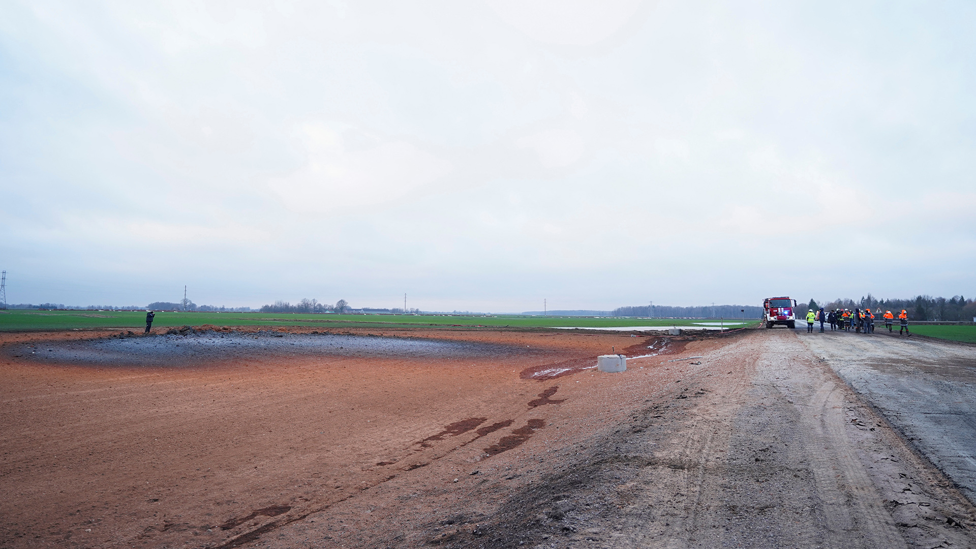 Zustand nach der Explosion einer Gaspipeline in Pasvalys, Litauen  Pasvalys in Nordlitauen. | REUTERS