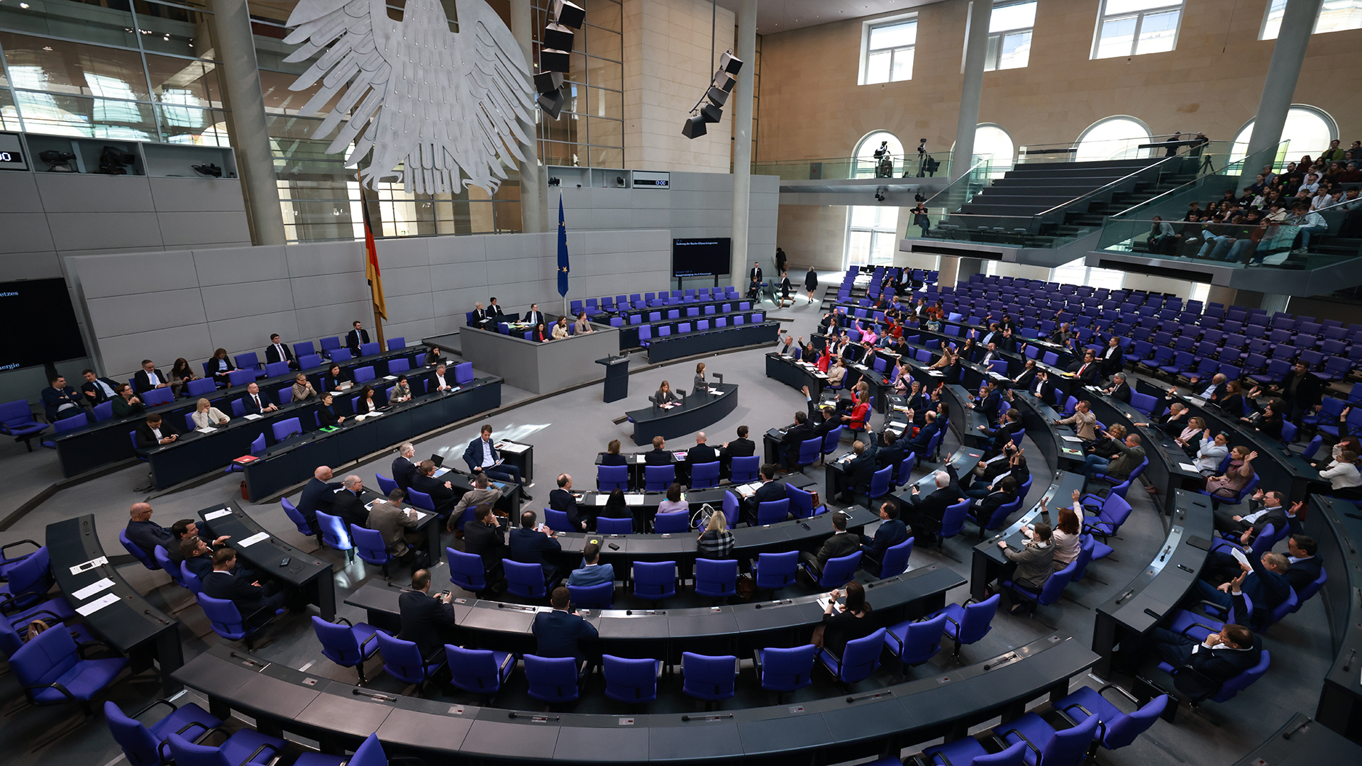 Blick ins Plenum des Bundestags.