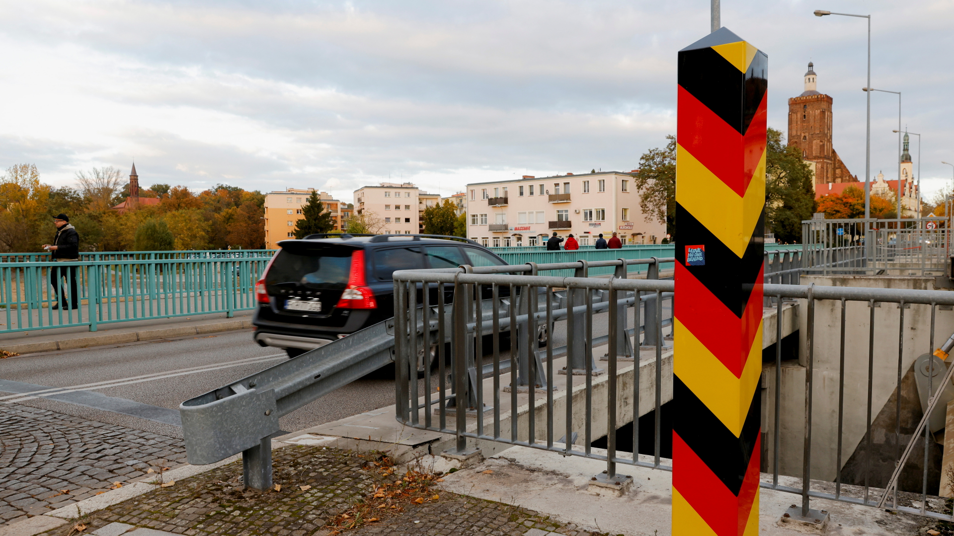 Die deutsch-polnische Grenze bei Guben | REUTERS