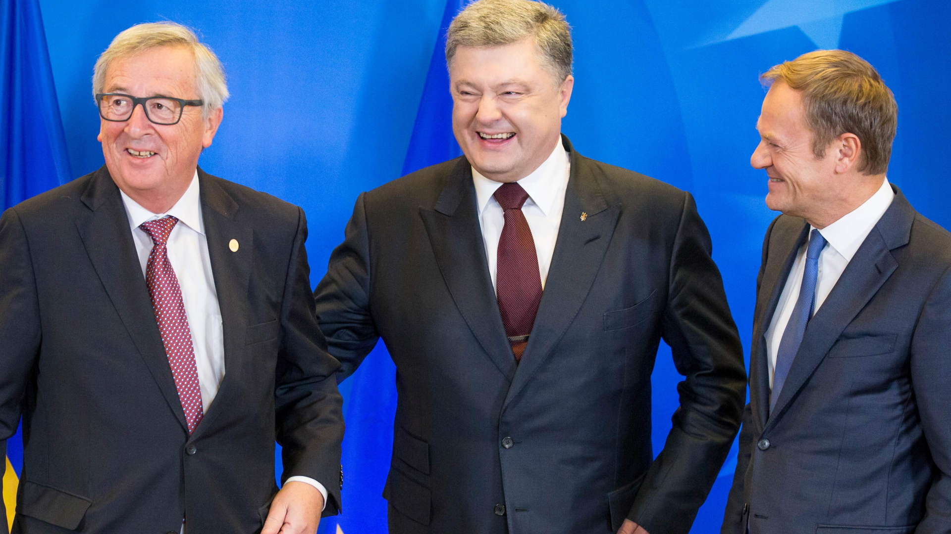 Jean-Claude Juncker, Petro Poroschenko, Donald Tusk | AFP