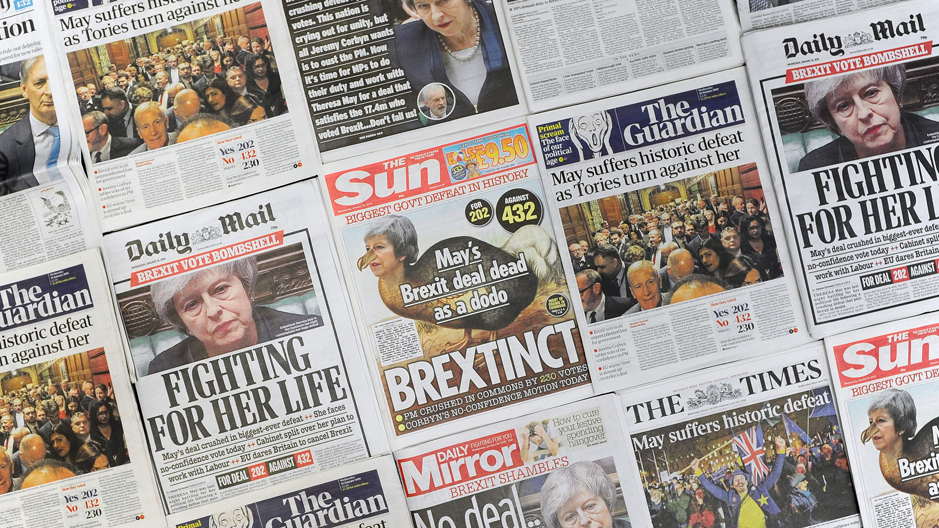 Titelseiten verschiedener britischer Zeitungen nach der Brexit-Abstimmung | AFP