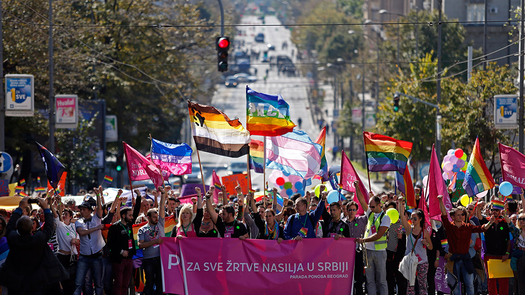 Pride Parade in Belgrad im Jahr 2014 (Archivbild) | AP