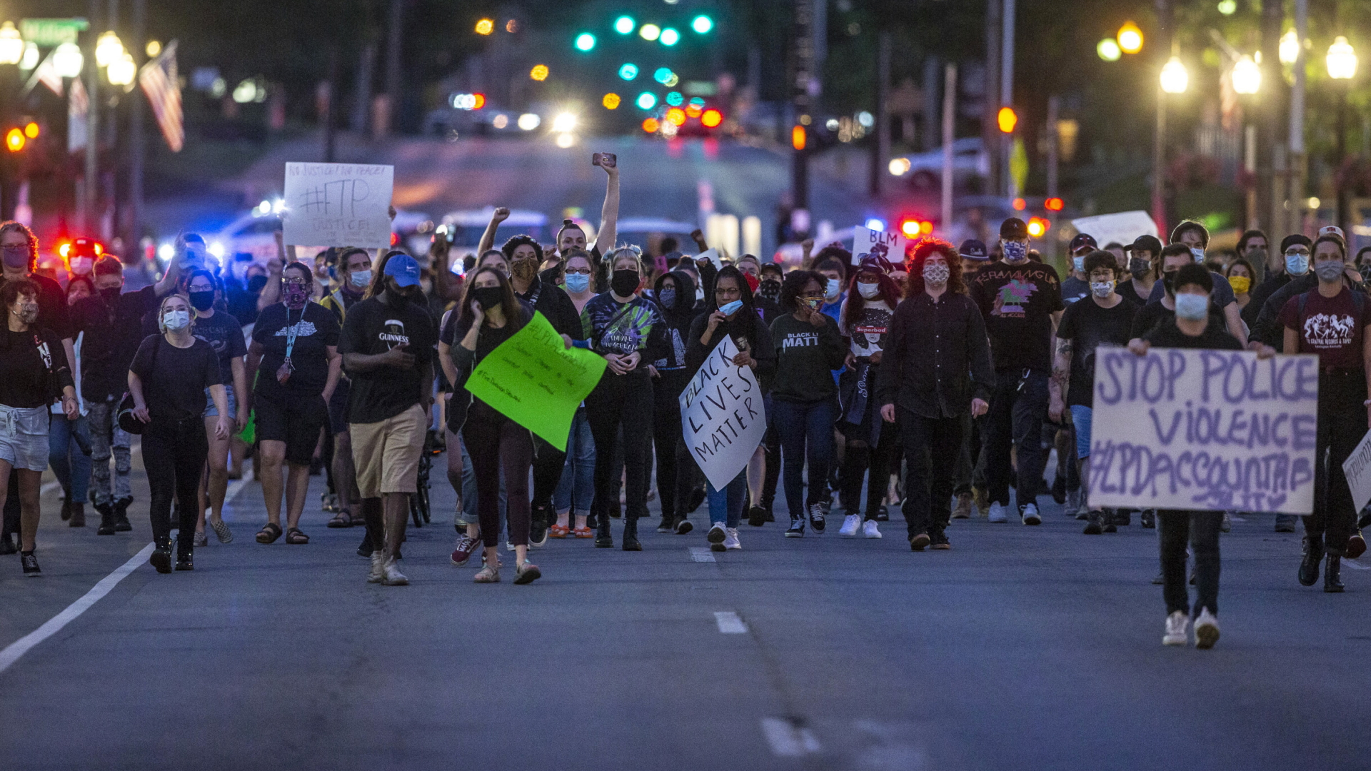 Protest gegen Polizeigewalt in Lexington/USA.  | AP