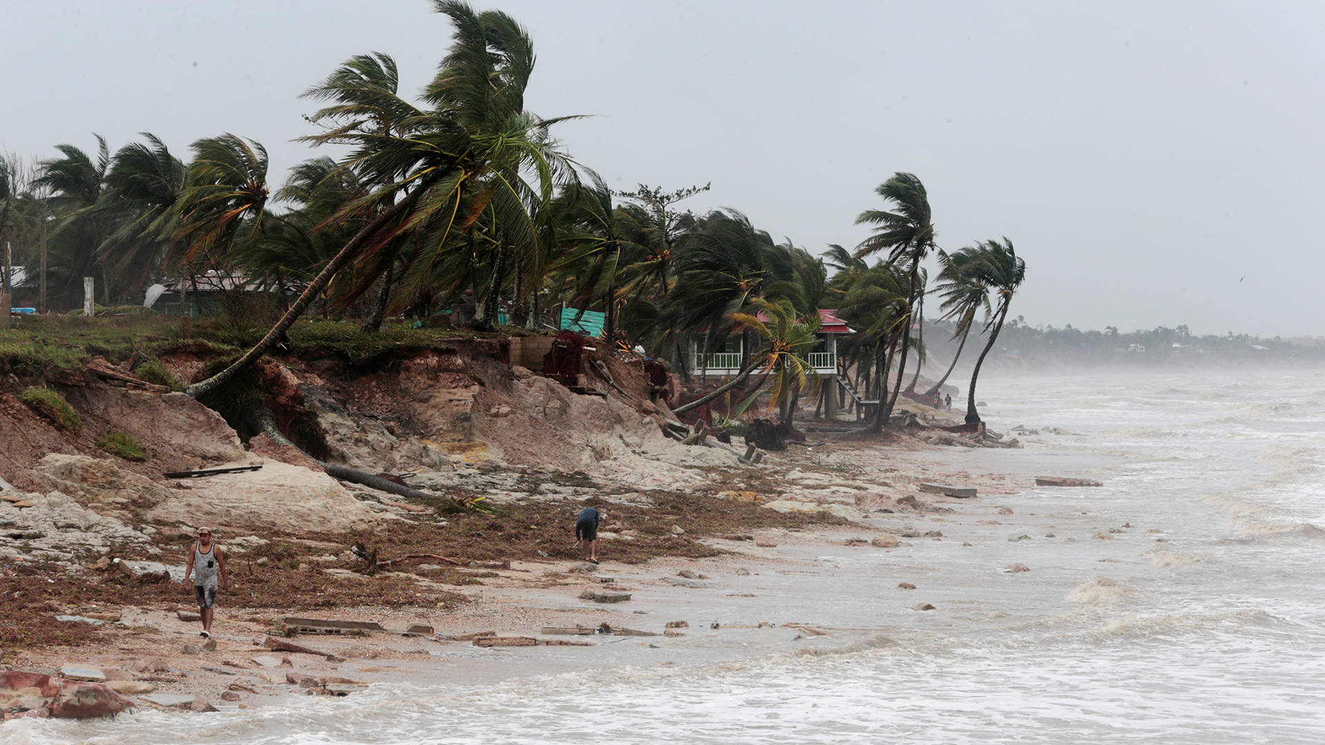 Zerstörter Küstenstreifen in Puerto Cabezas (Nicaragua)  | null