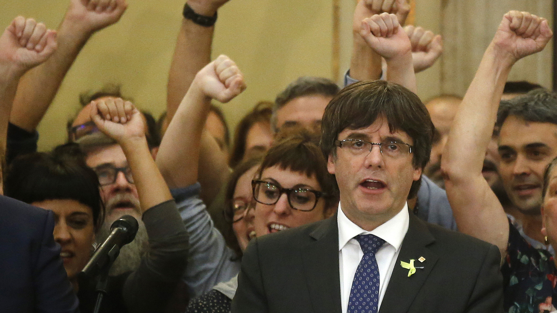 Kataloniens entmachteter Regionalpräsident Carles Puigdemont | AP