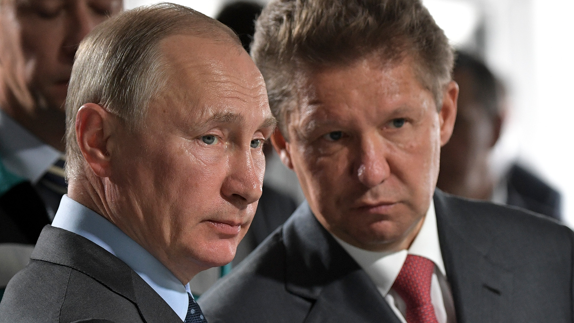 Wladimir Putin und Alexej Miller | dpa