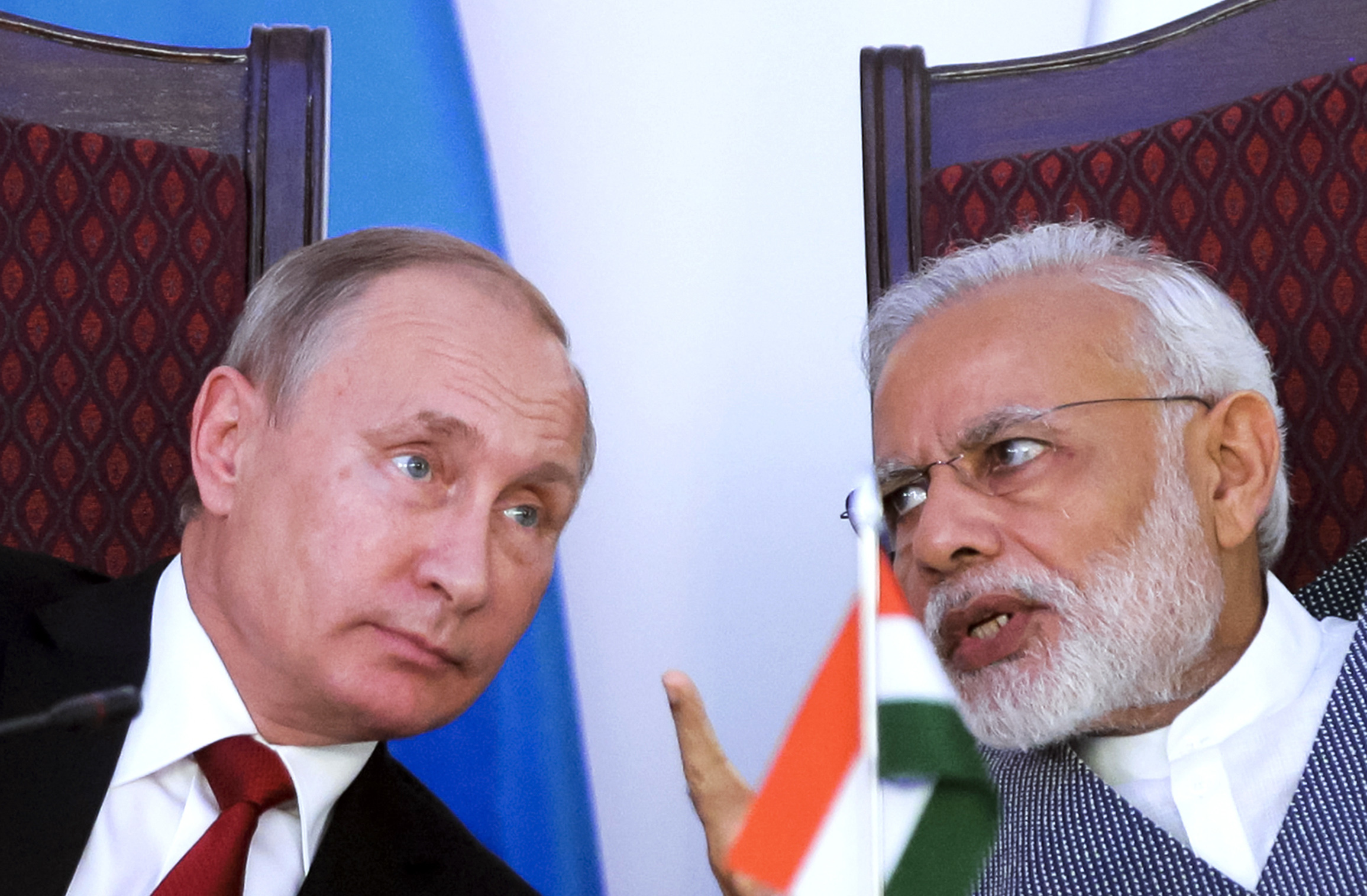 Russlands Präsident Putin und Indiens Premier Modi (Archiv) | picture alliance / AP Images