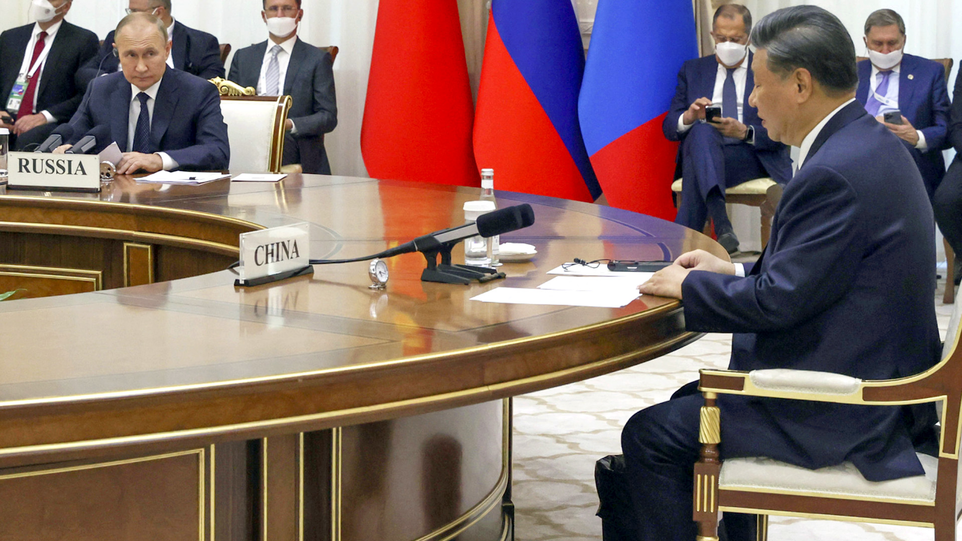 Puin und Xi beim Gipfeltreffen der SCO in Samarkand (Usbekistan) | AP