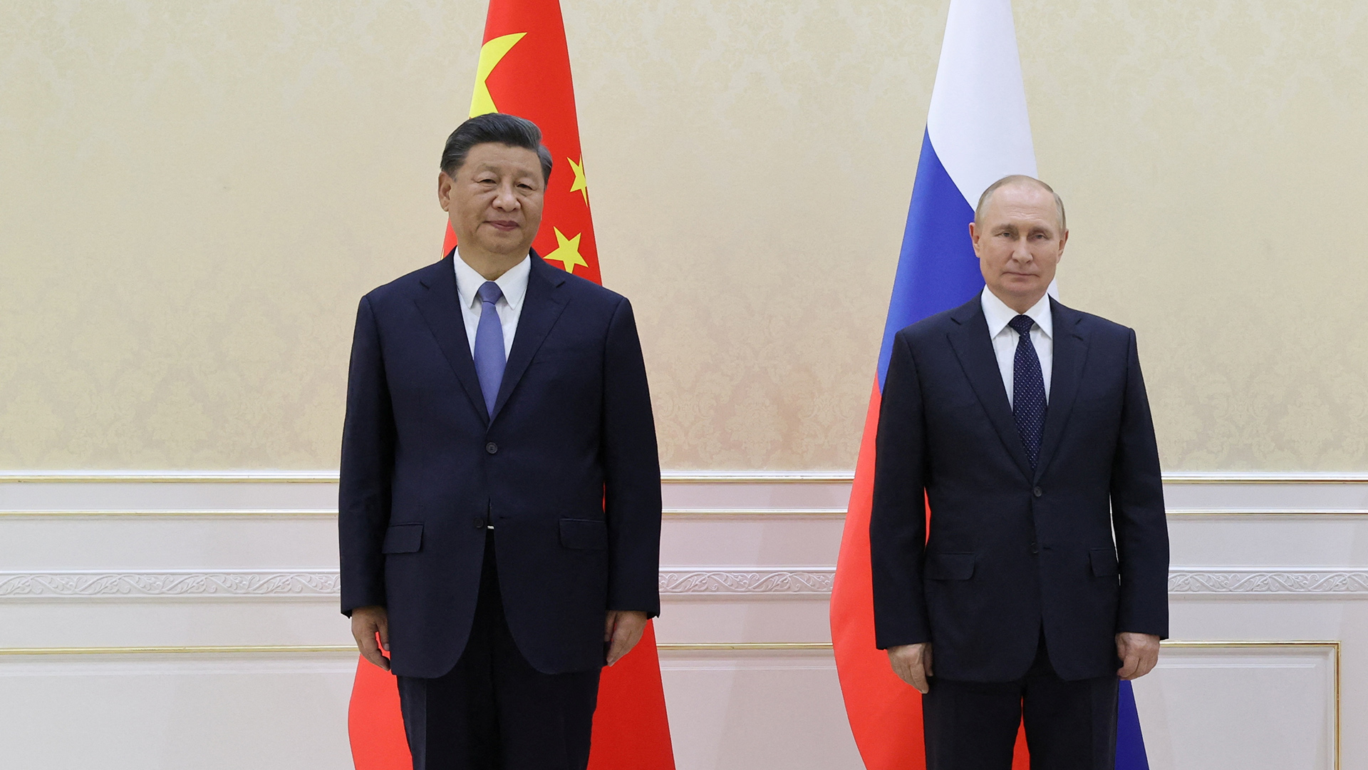 Xi Jinping (links) und Wladimir Putin in Samarkand, Usbekistan. | via REUTERS