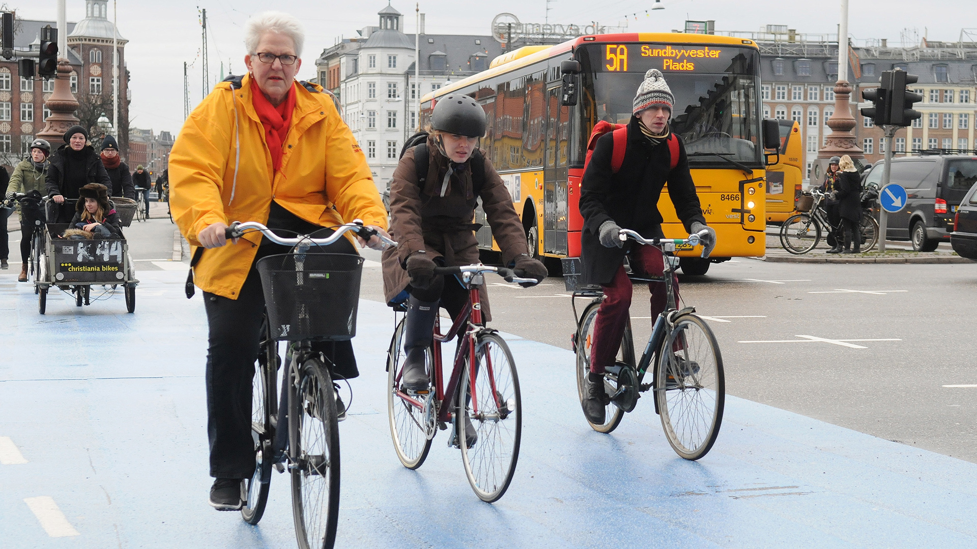 Radfahrer auf den Straßen von Kopenhagen | picture alliance /  zb