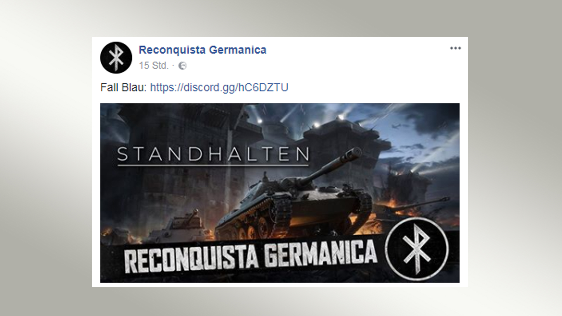 Screenshot Reconquista Germanica | Screenshot Facebook