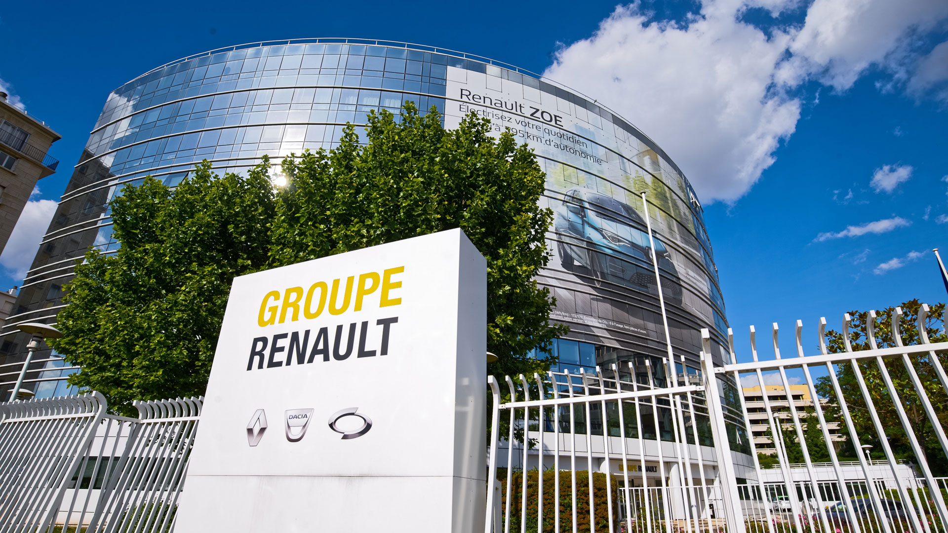 Der Hauptsitz von Renault in Boulogne-Billancourt nahe Paris. 