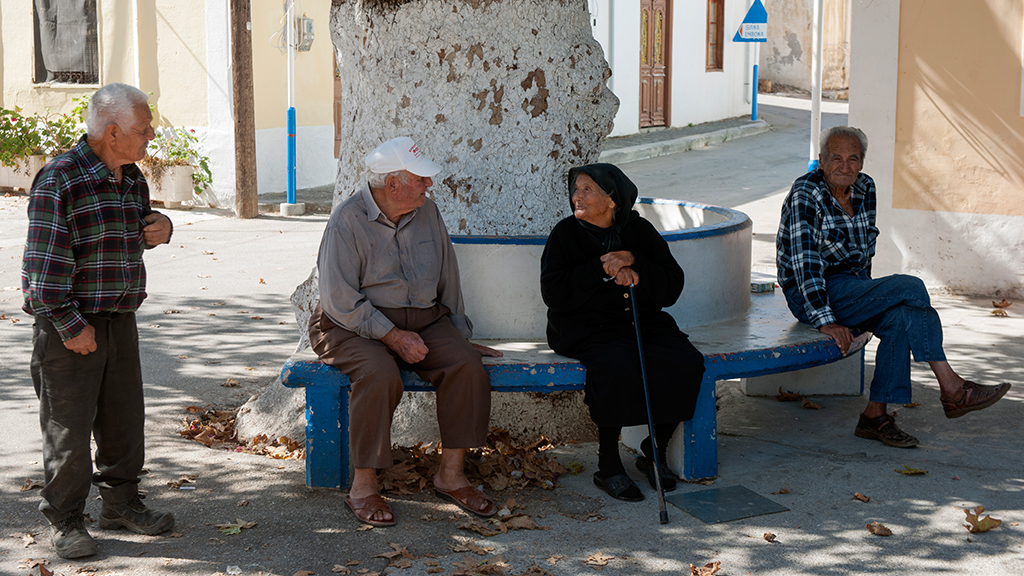 Rentner auf der griechischen Insel Rhodos