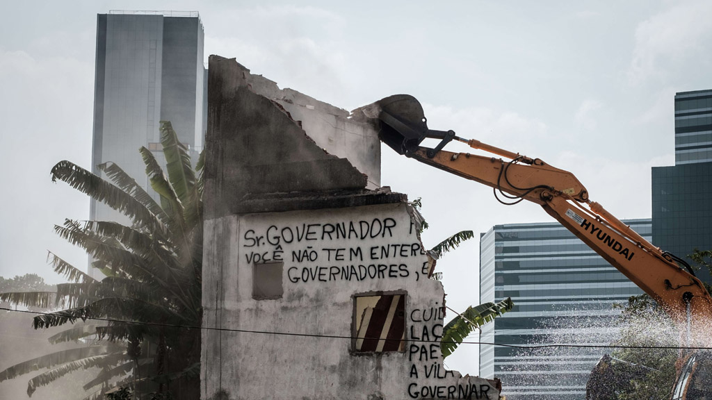 Abriss eines Hauses in Rio