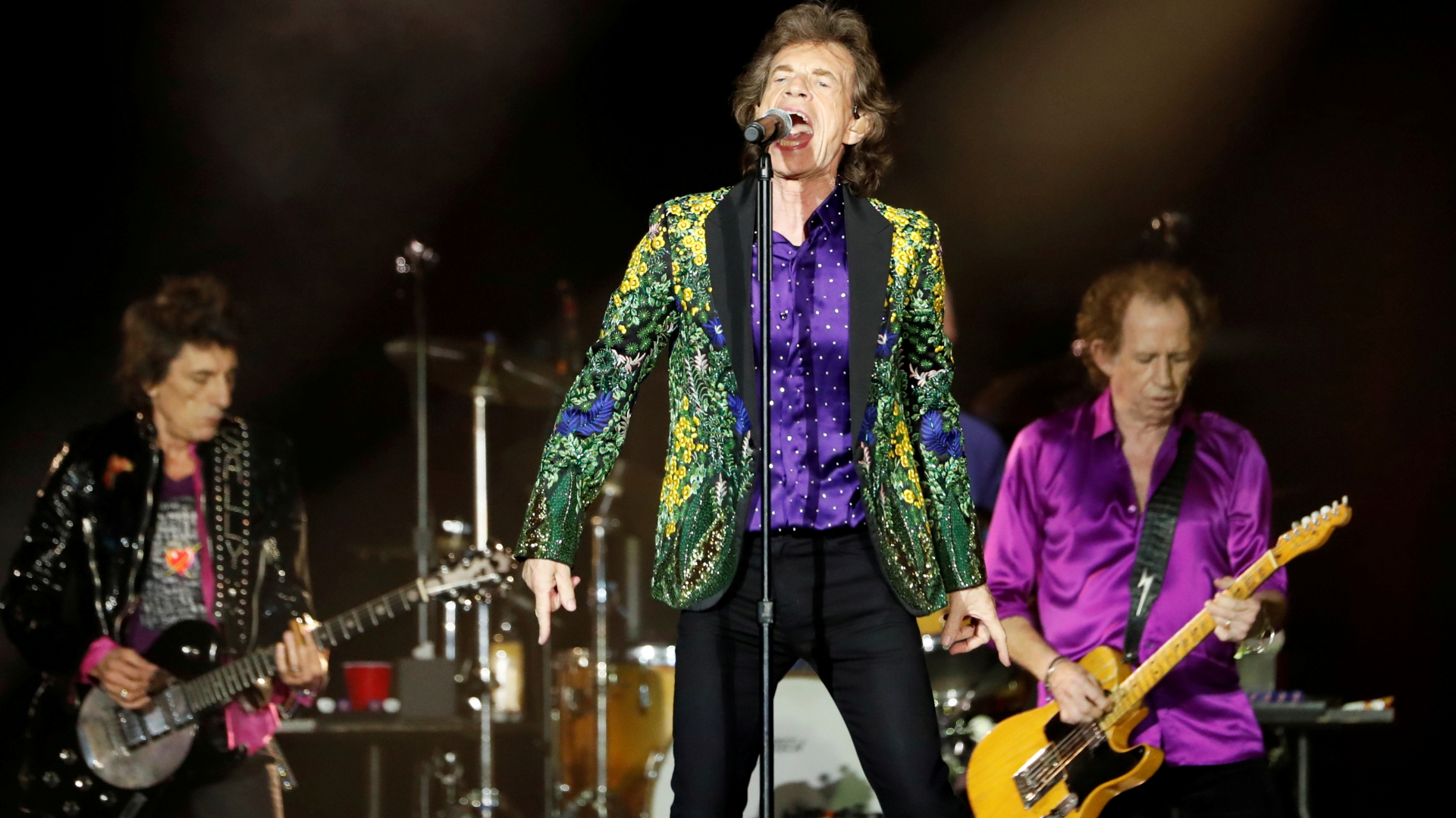 Mick Jagger, Keith Richards und Ronnie Wood von den Rolling Stones bei einem Auftritt ihrer No Filter-Tour in Pasadena. | REUTERS