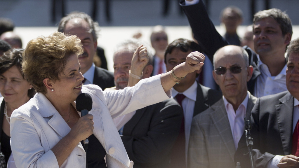 Dilma Rousseff bei ihrer Ansprache