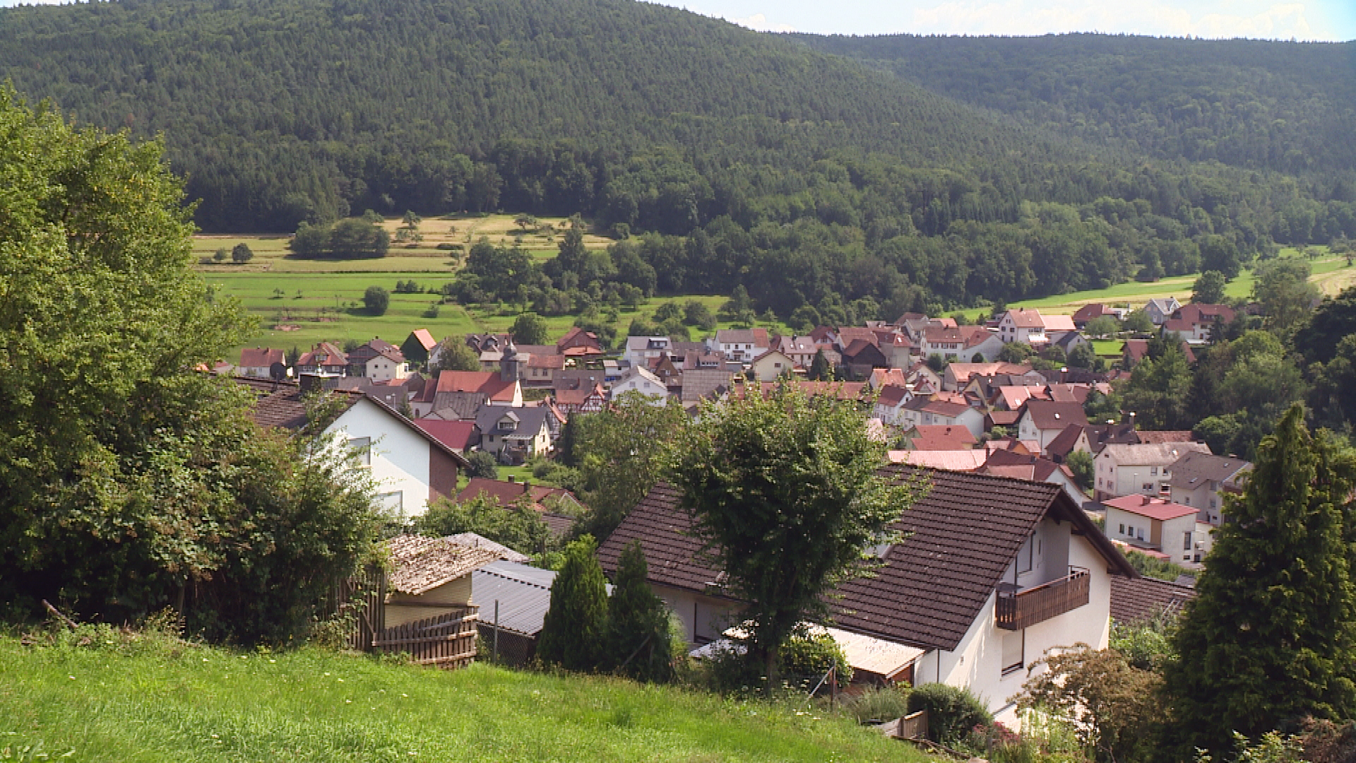 Häuser von Rüdenau im Tal