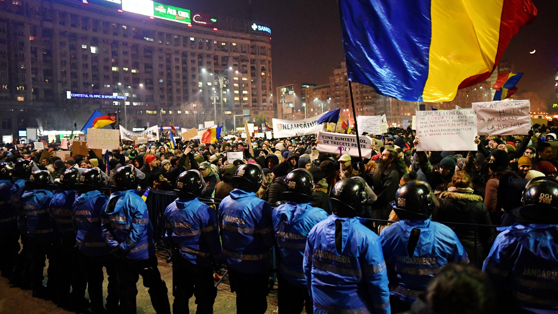 Massenproteste gegen das umstrittene Amnestiegesetz in Rumänien | AFP