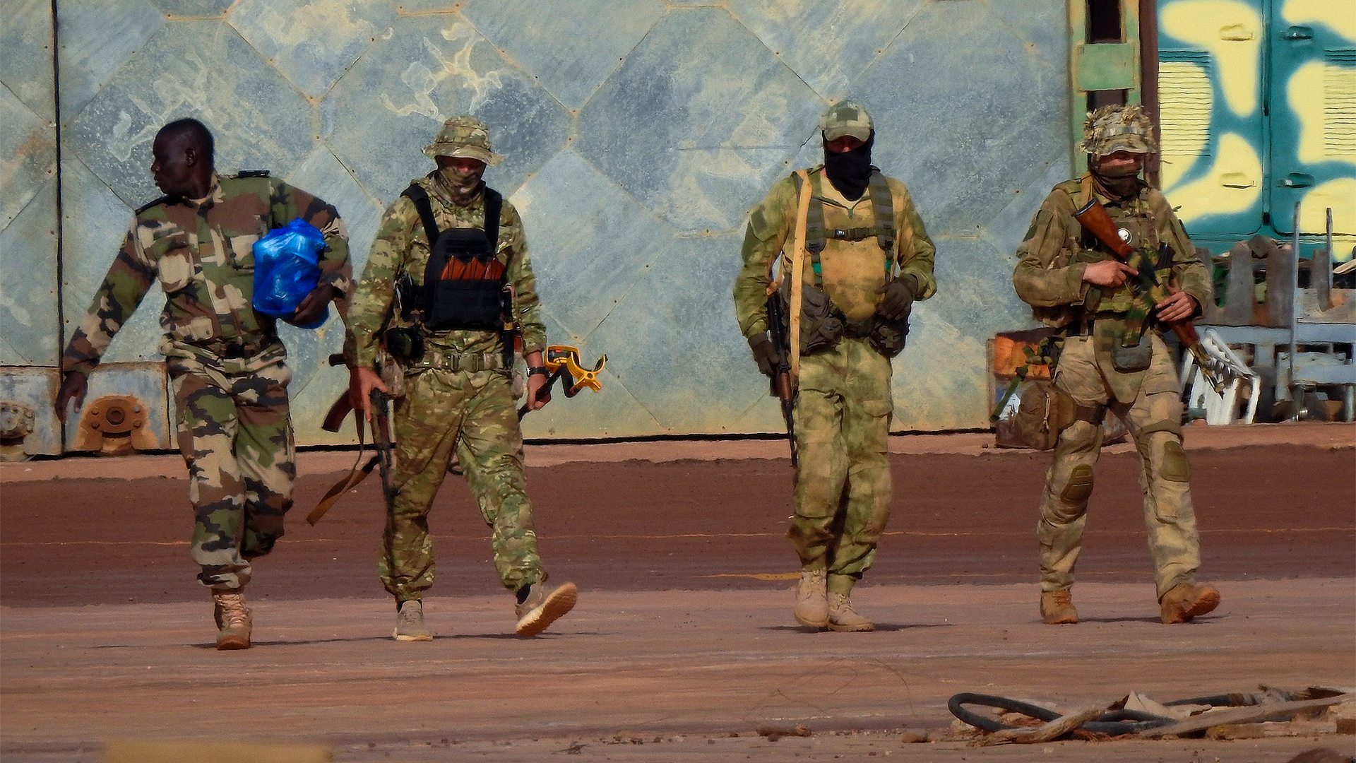Drei russische Söldner im Norden Malis. | AP