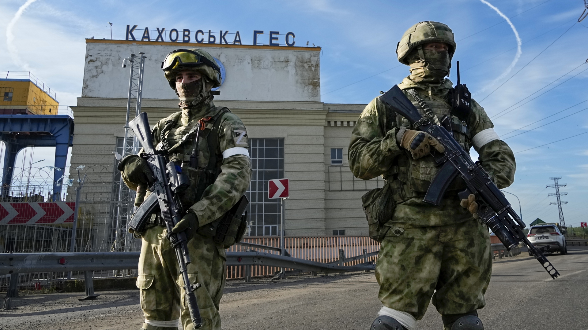 Russische Soldaten im ukrainischen Gebiet Cherson (Mai 2022)
