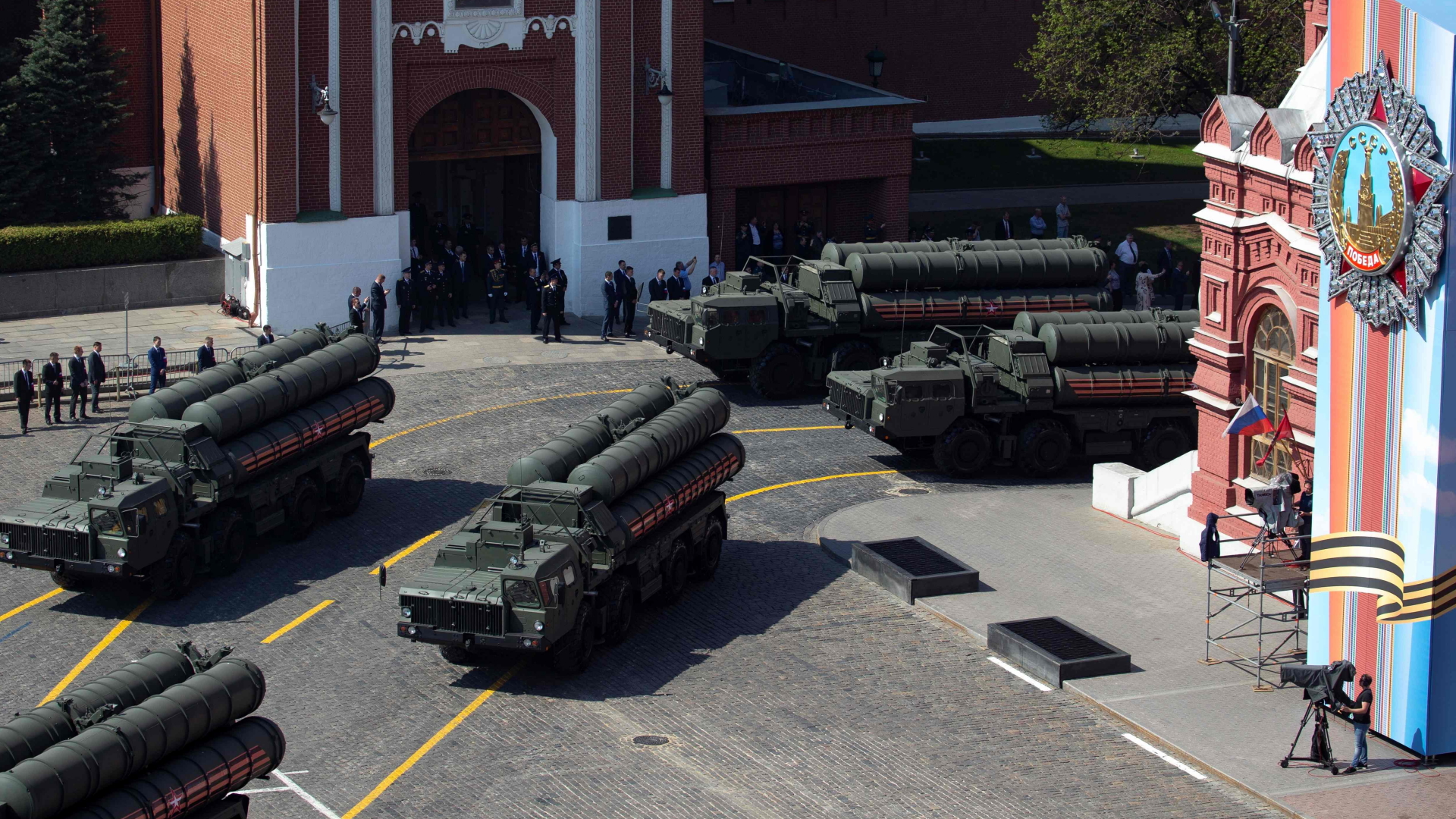 Russische S-400-Raketen bei einer Militärparade in Moskau