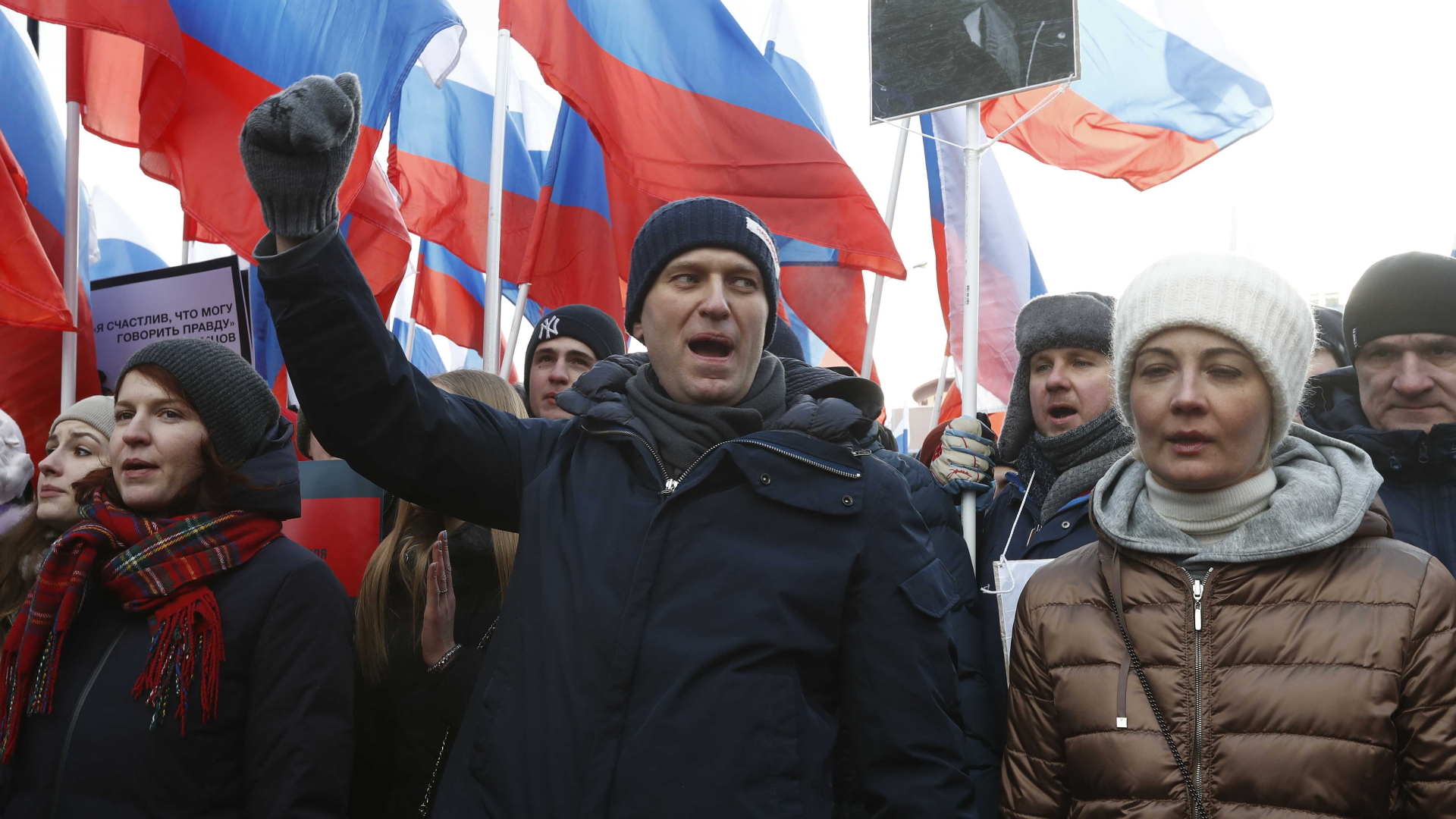 Alexej Nawalny bei einer Demonstration | REUTERS