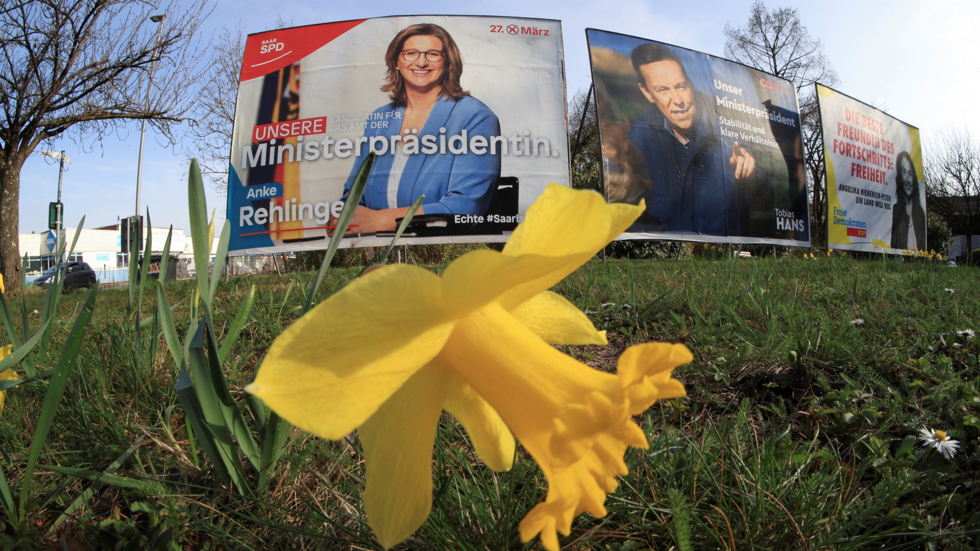 Wahlplakate zur Landtagswahl im Saarland