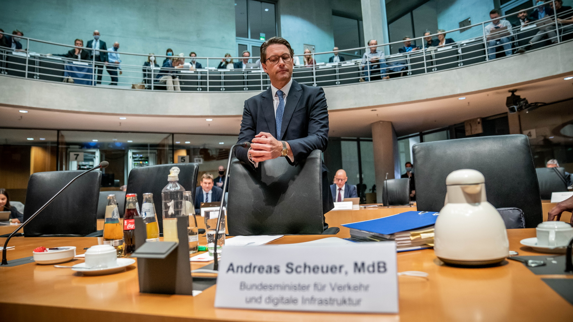 Bundesverkehrsminister Andreas Scheuer (CSU) im Untersuchungsausschuss zur Pkw-Maut | dpa