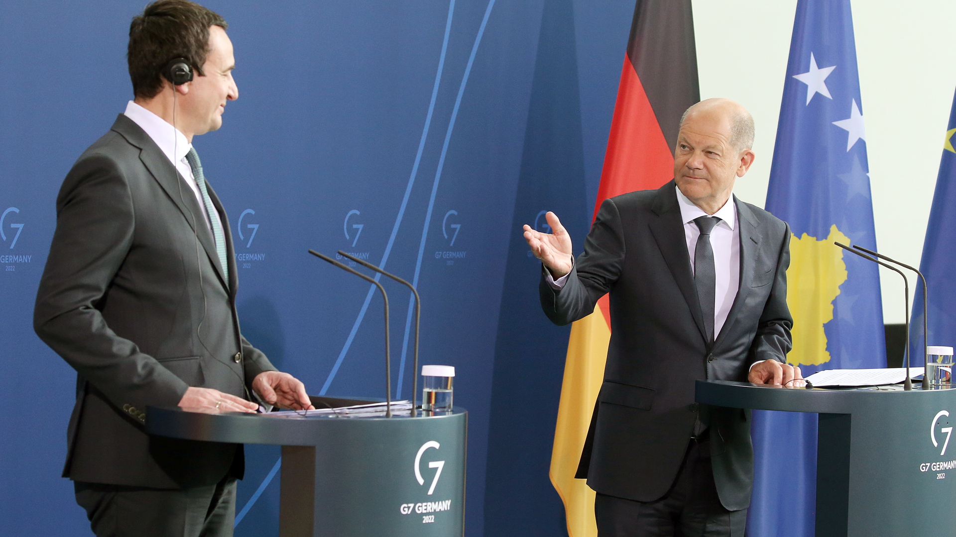 Kanzler Scholz trifft den kosovarischen Ministerpräsidenten Kurti in Berlin | dpa