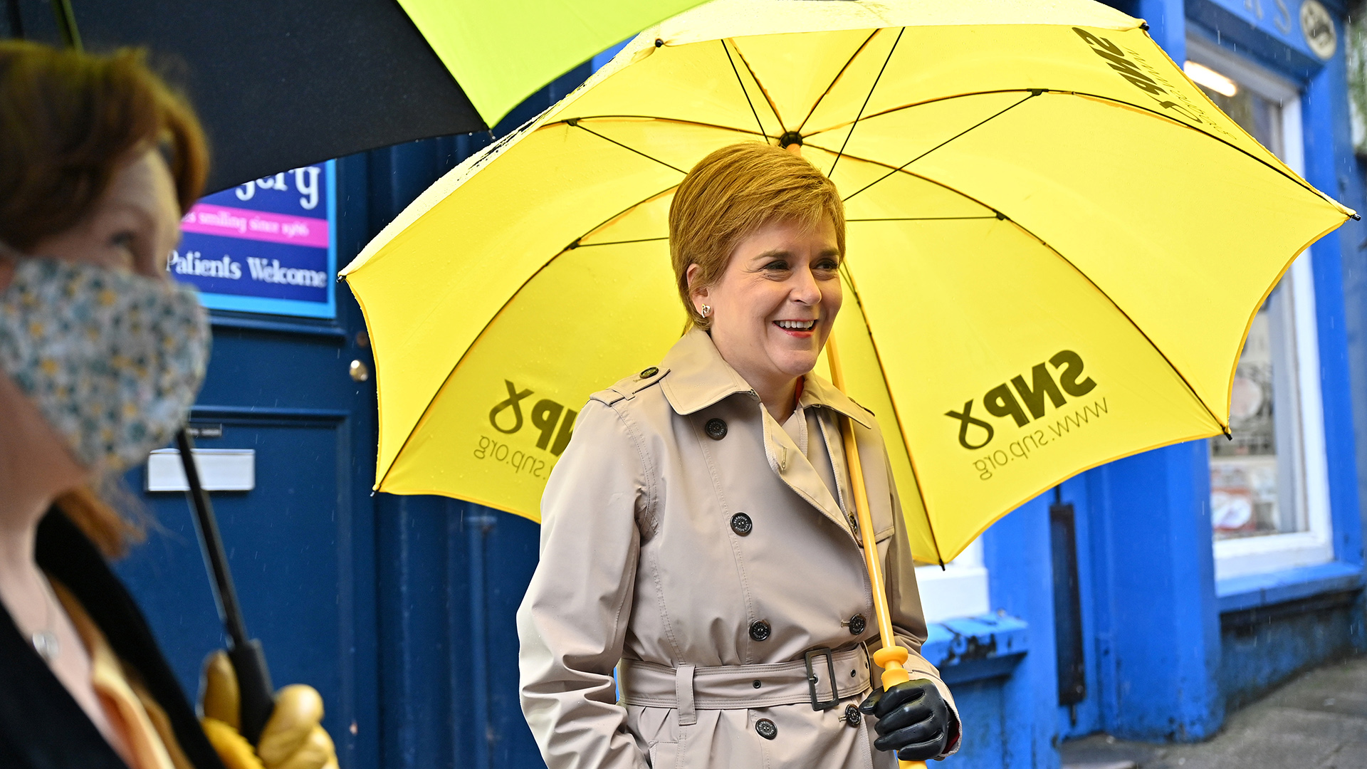 Nicola Sturgeon bei einem Wahlkampfauftritt in Nicola Sturgeon in Dumfries, Schottland/Großbritannien . | REUTERS