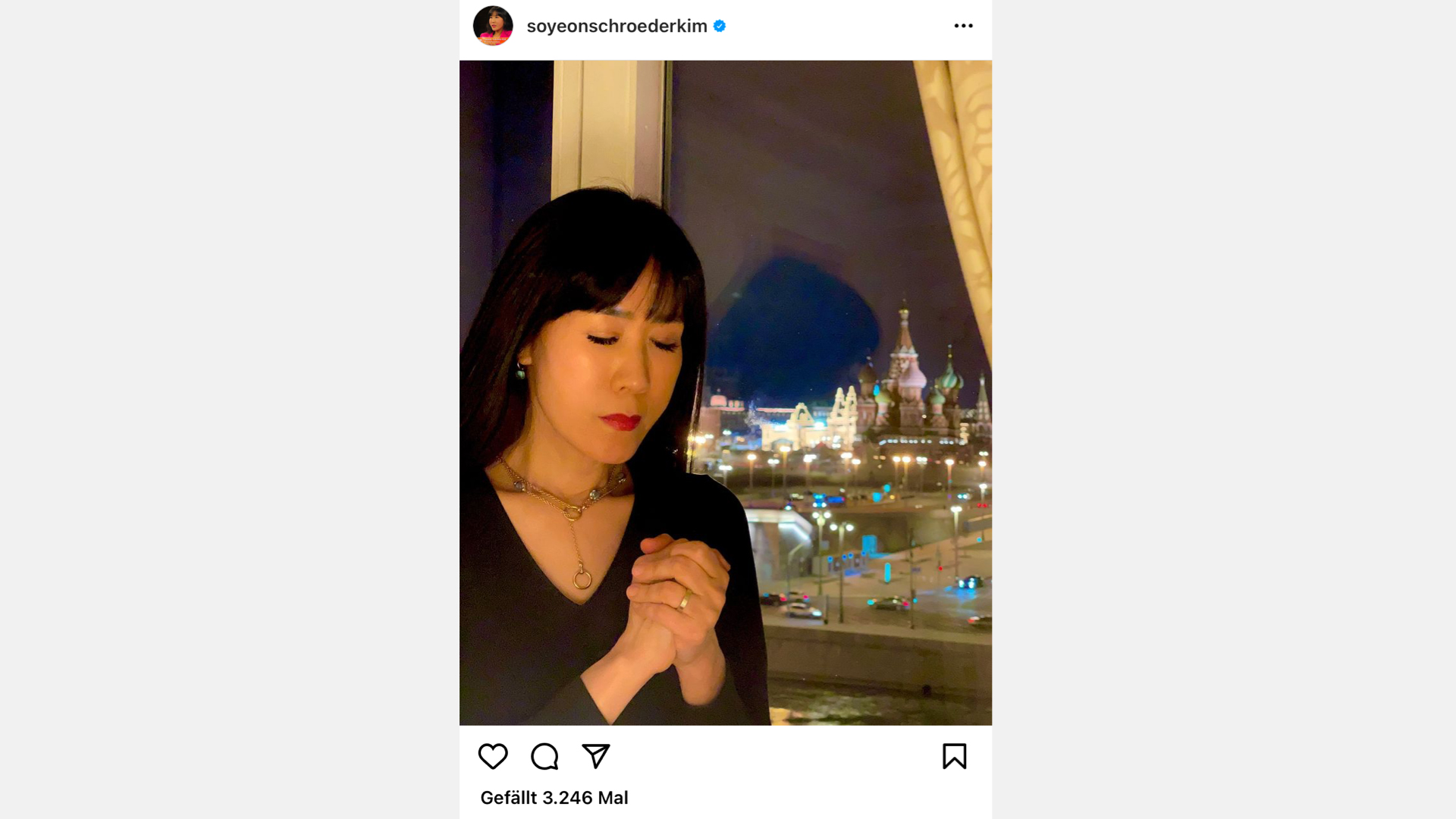 Screenshot eines Beitrags von Soyeon Schröder-Kim auf Instagram | Screenshot Instagram