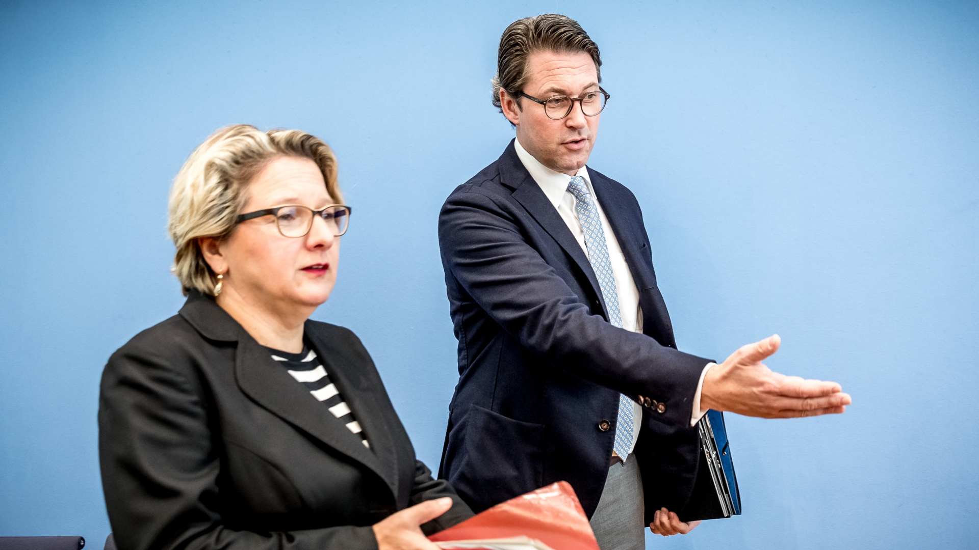 Die Minister Schulze und Scheuer | dpa