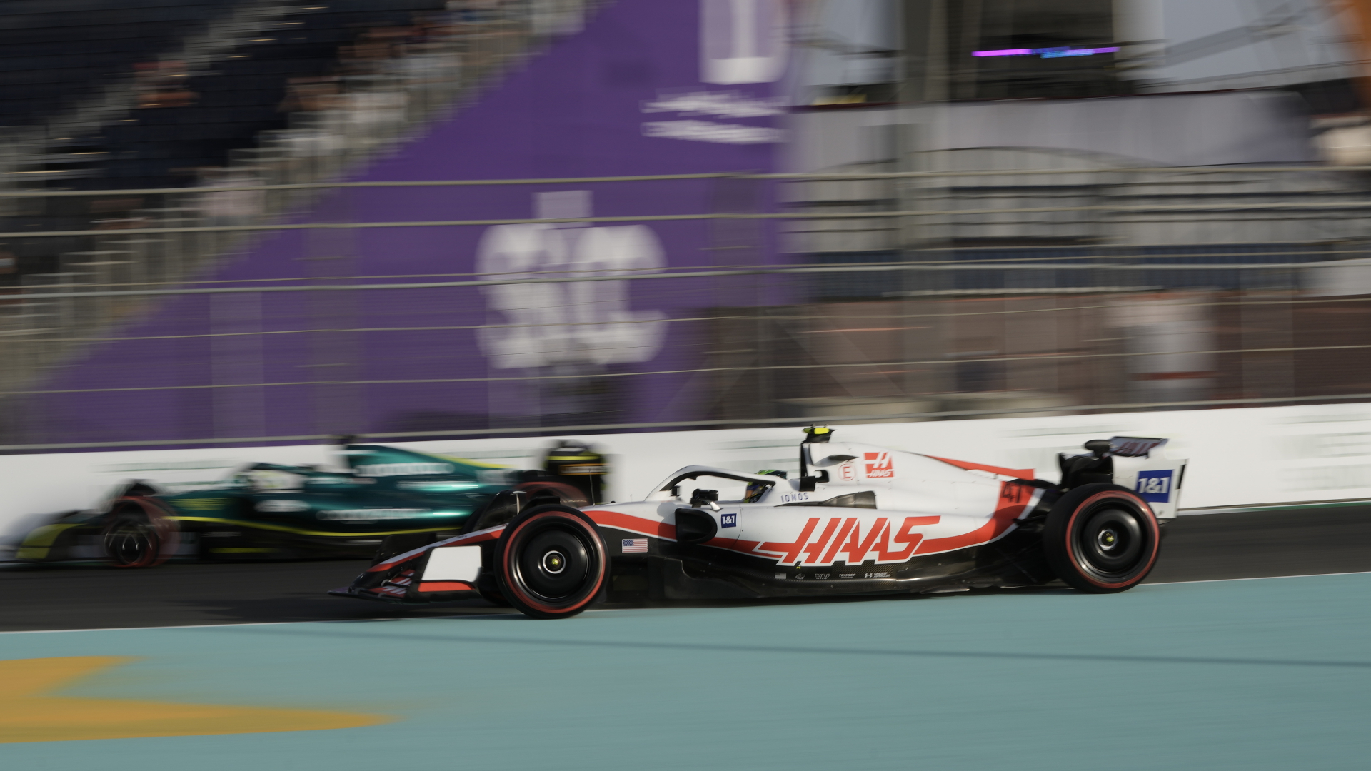 Das Auto von Formel-1-Pilot Mick Schumacher beim Großen Preis von Saudi-Arabien. | dpa