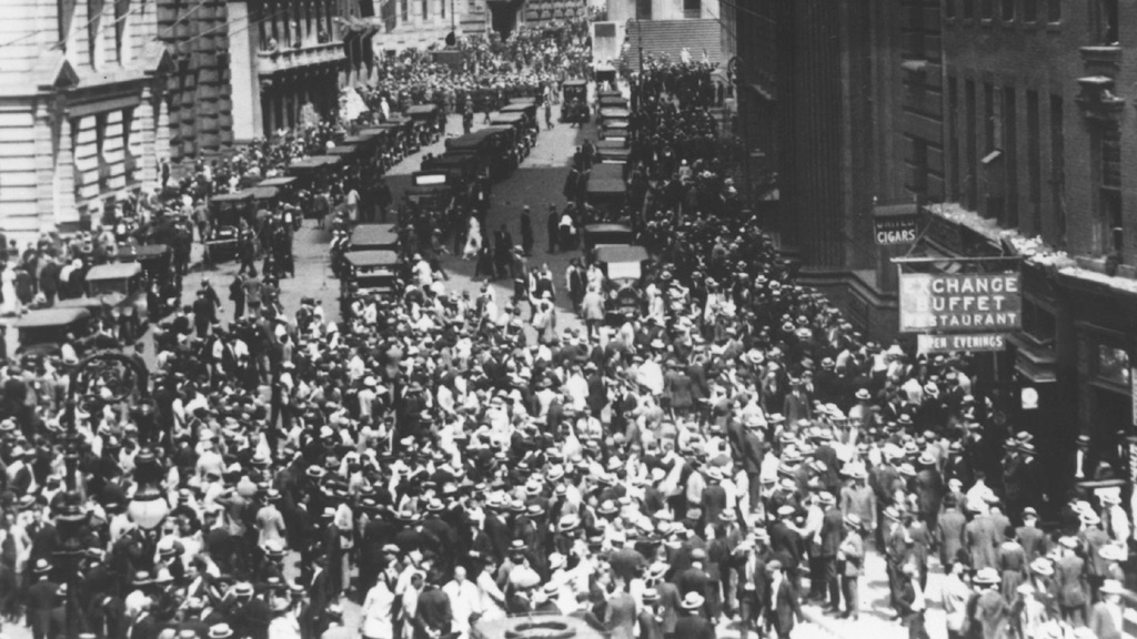 Die Wall Street am "Schwarzen Freitag" 1929 | picture-alliance / akg-images