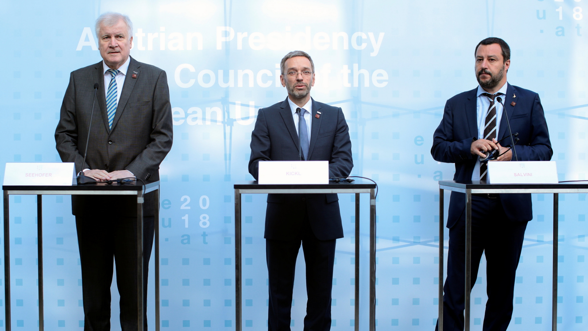 Horst Seehofer, Herbert Kickl und Matteo Salvini  | REUTERS