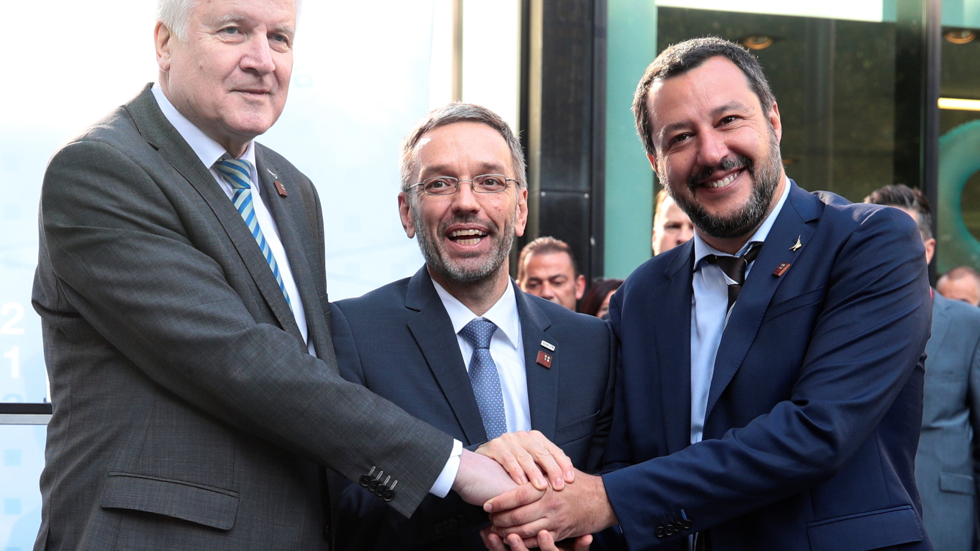 Horst Seehofer, Herbert Kickl und Matteo Salvini 
