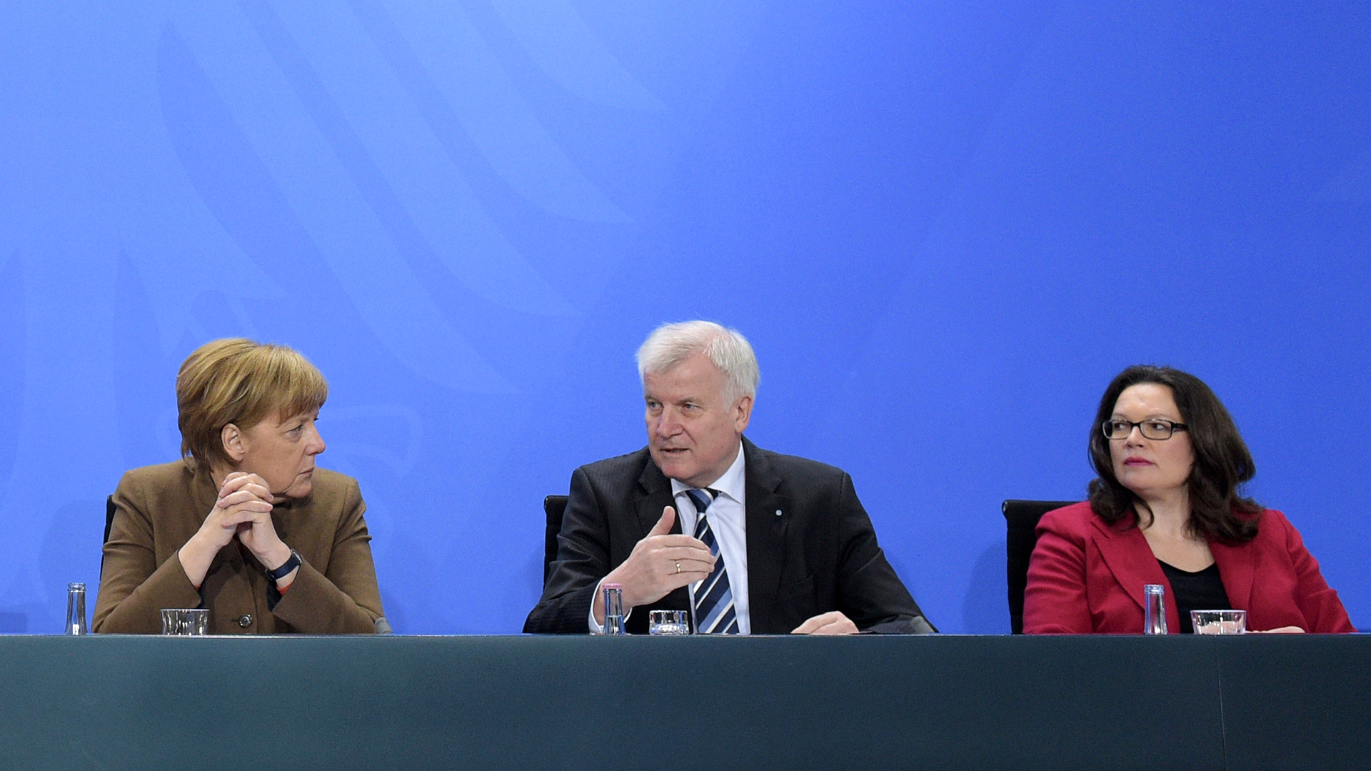 Merkel, Seehofer, Nahles (Archivbild)
