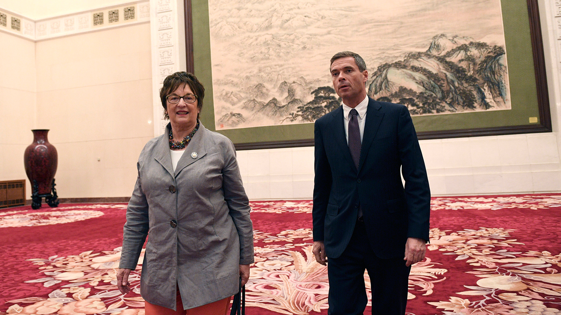 Wirtschaftsministerin Brigitte Zypries und der deutsche Botschafter in China, Michael Clauss | dpa