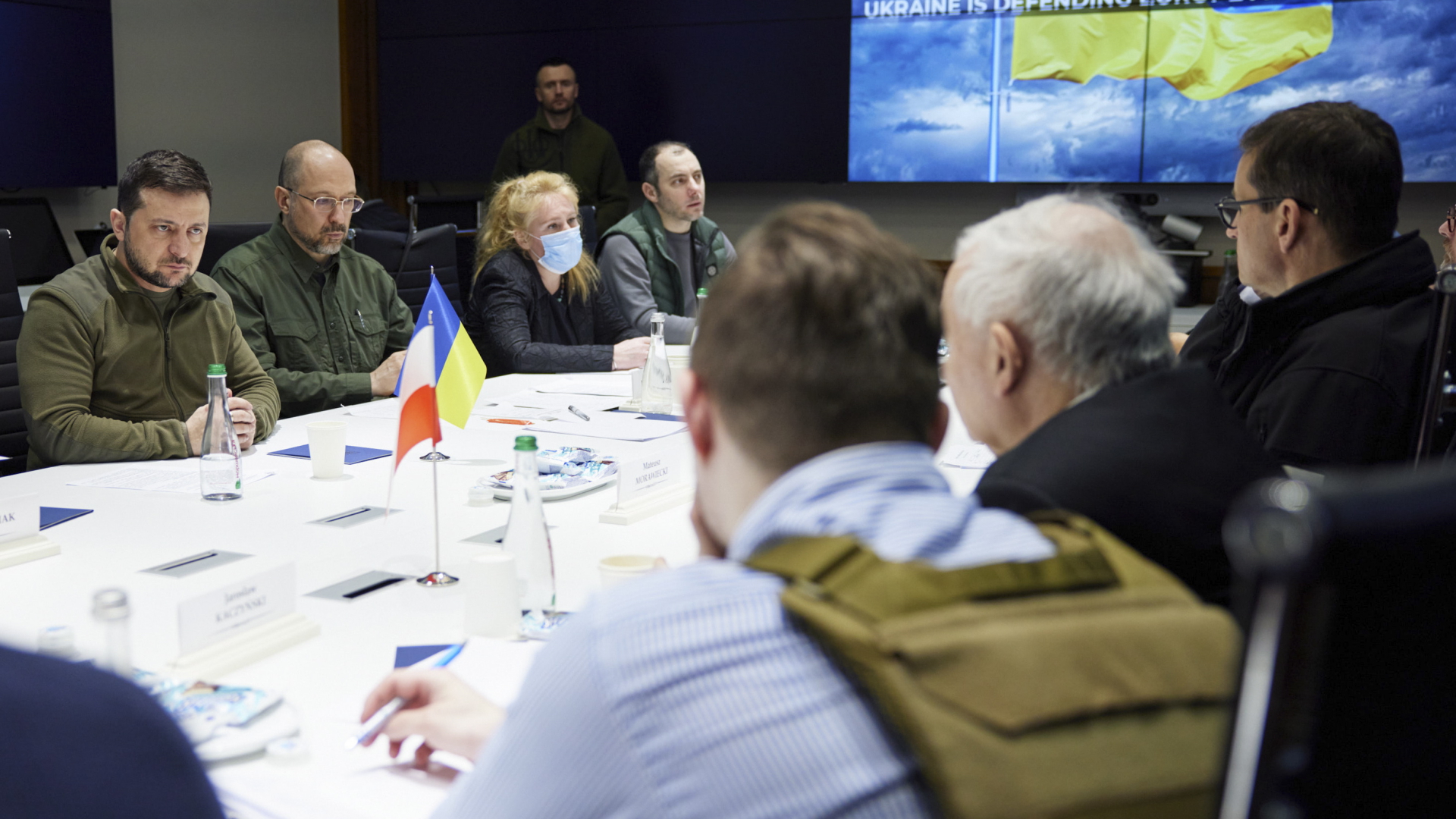 Ukraines Präsident Selenskyj und seine Gäste aus Polen, Tschechien und Slowenien in Kiew | EPA