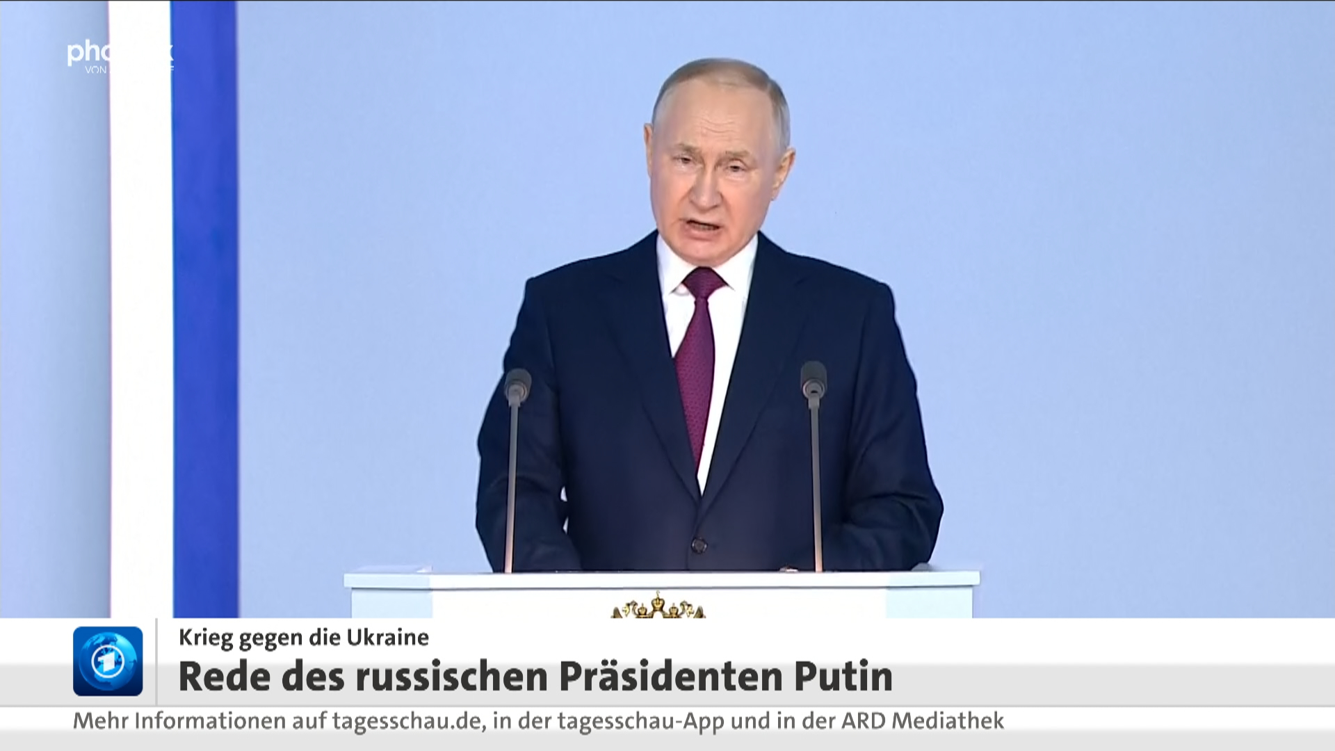 tagesschau live: Putin hält Rede zur Lage der Nation