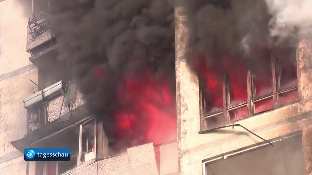 Heftige Explosionen erschüttern am Morgen Kiew