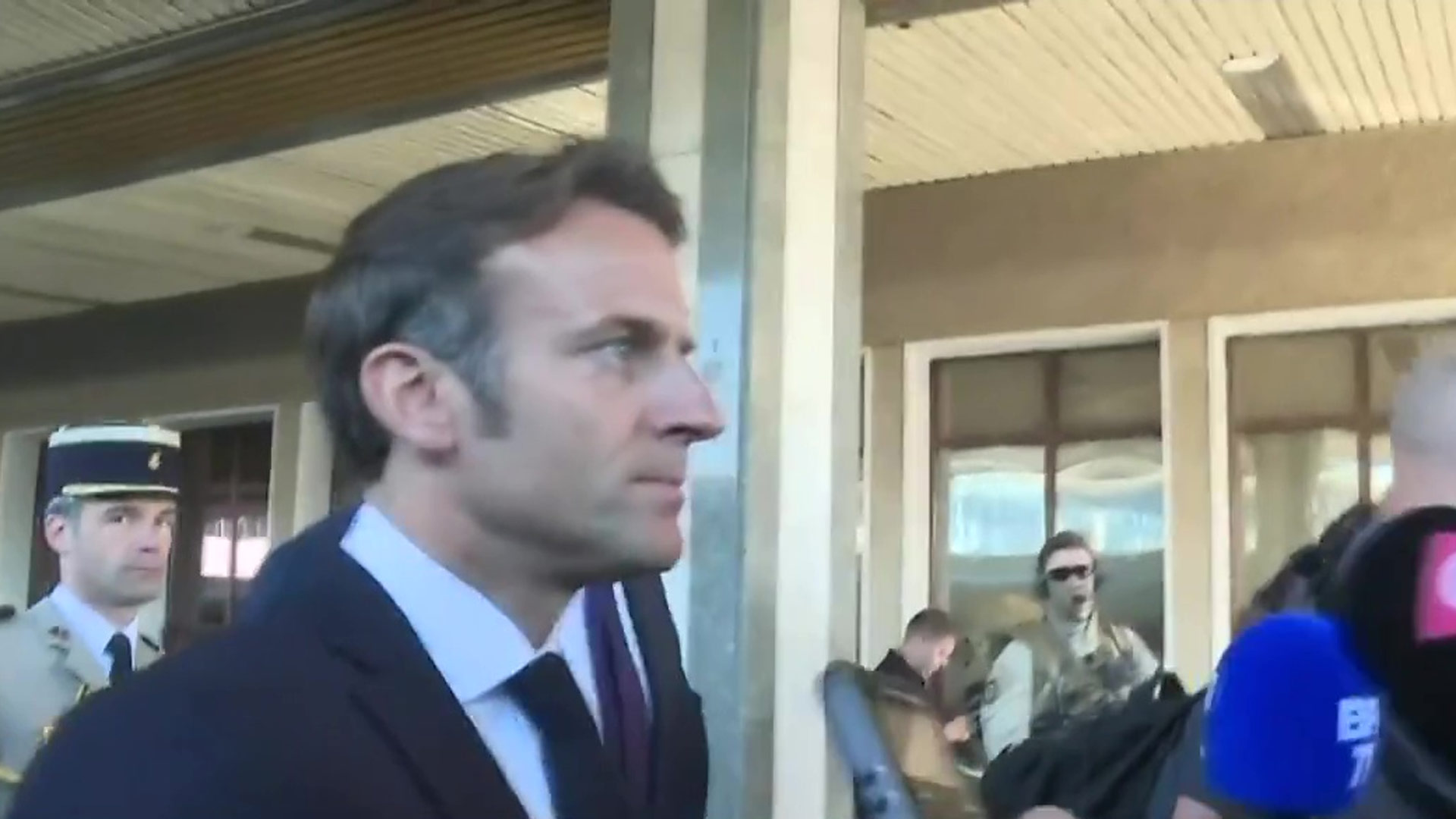 Emmanuel Macron, Präsident Frankreich, äußert sich bei Kiew-Besuch