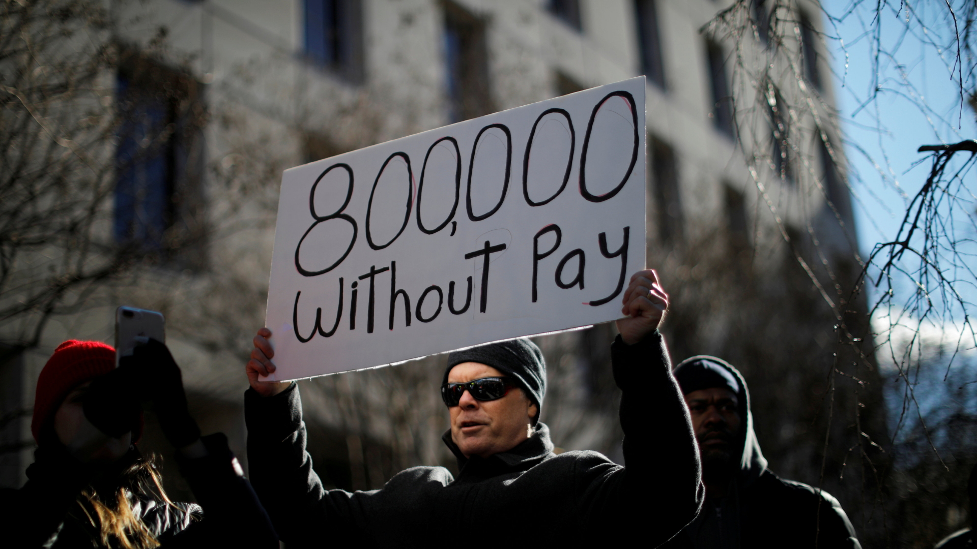 Bundesangestellte demonstrieren in Washington gegen den Shutdown (10. Januar) | REUTERS