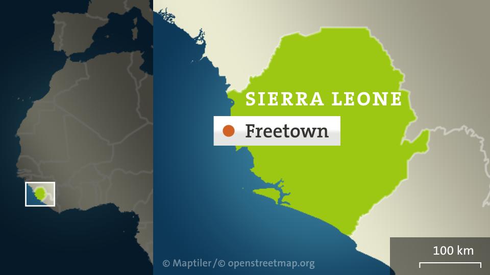 Sierra Leone mit der Hauptstadt Freetown