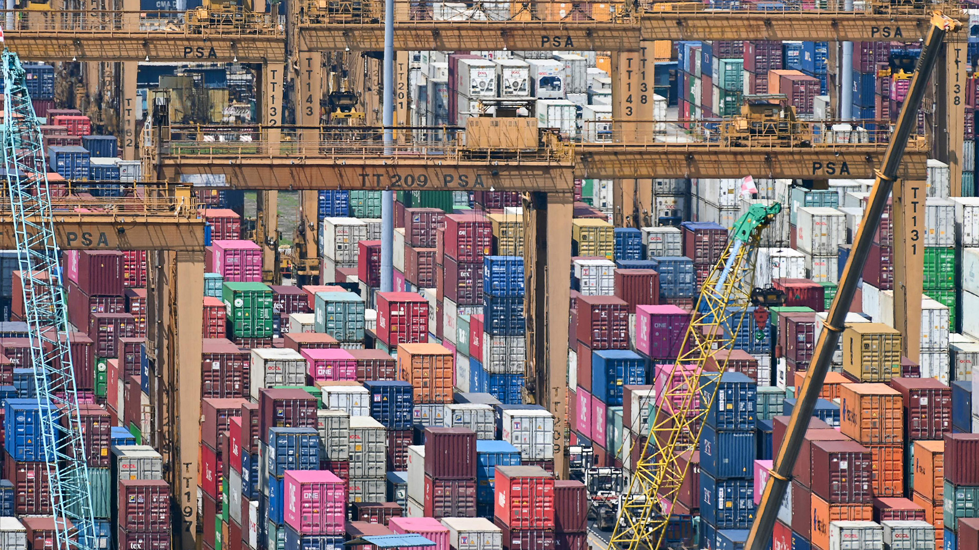 Container im Hafen von Singapur | AFP