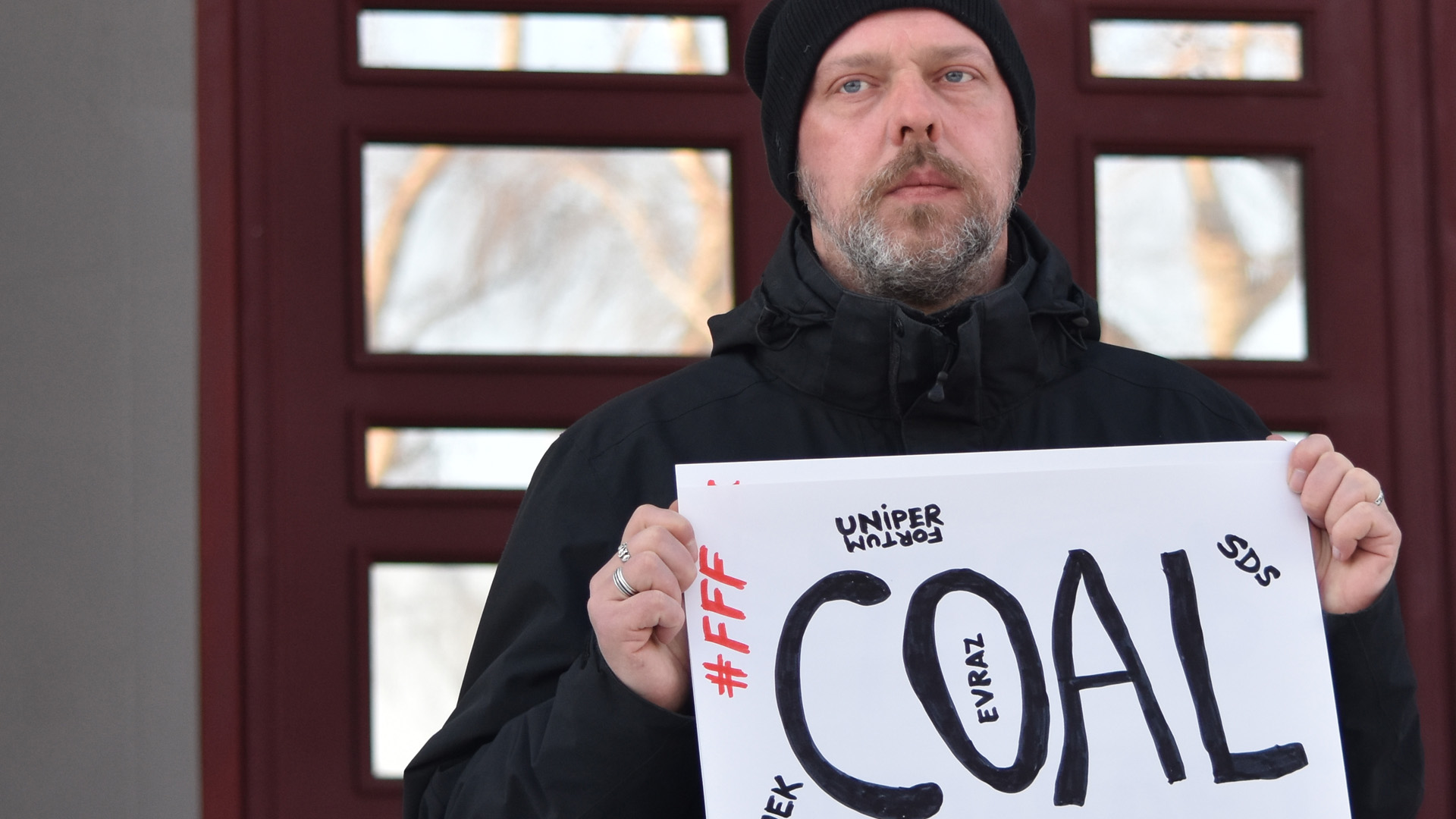 Wladimir Sliwjak protestiert im März 2020 gegen den klimaschädlichen Kohleabbau in Russland. | picture alliance/dpa