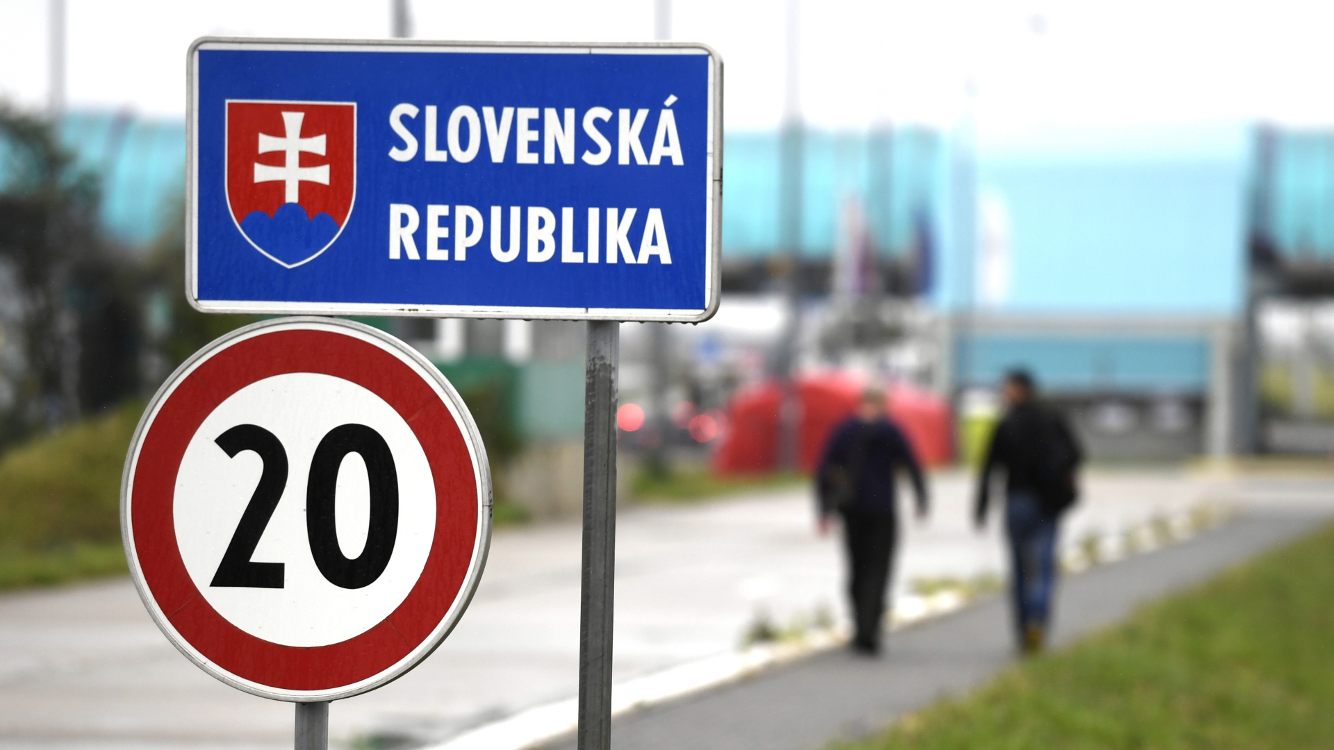 Grenzschild zur Slowakei