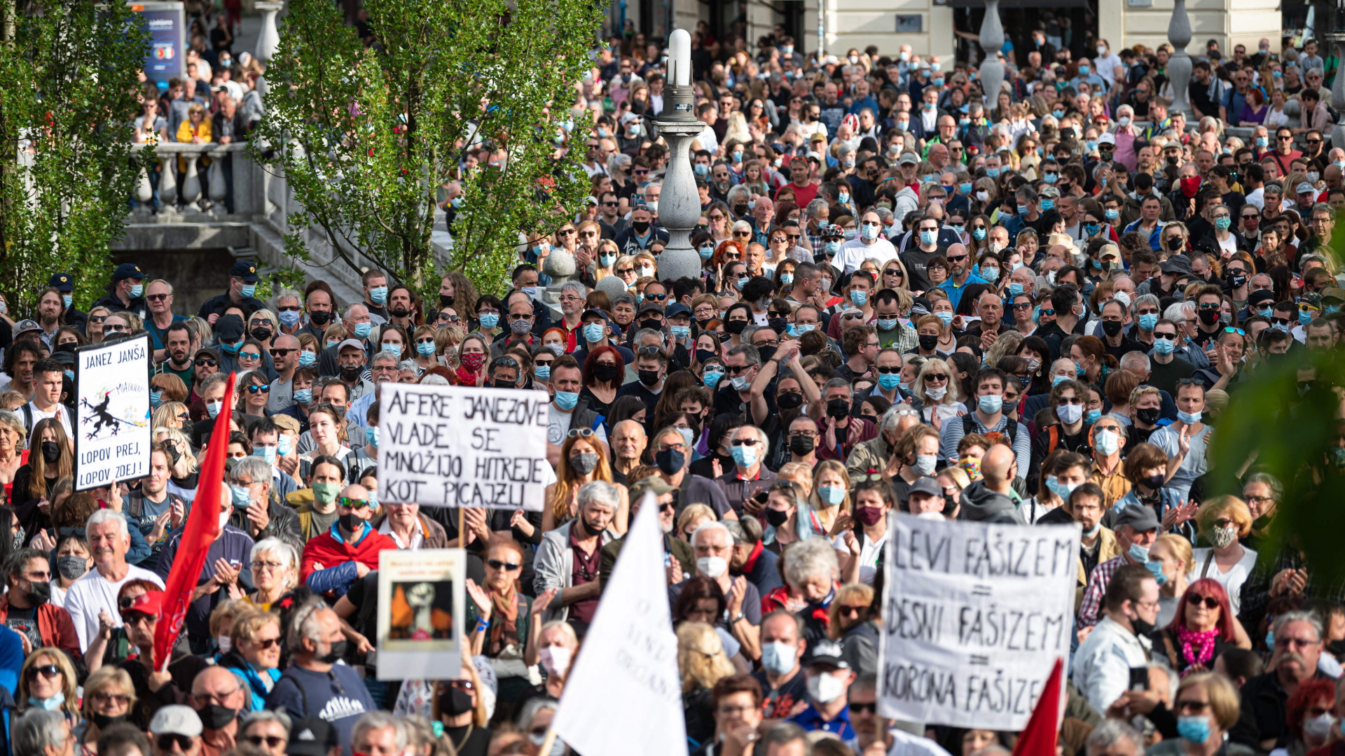 Anti-Regierungs-Protest in Ljubljana | AFP