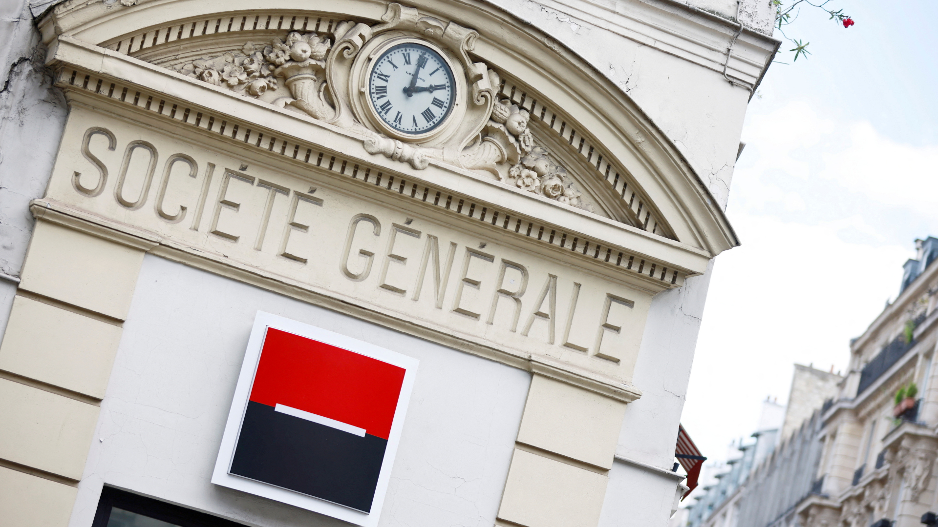 Schild der Bank "Société Générale" in Paris, Frankreich | REUTERS