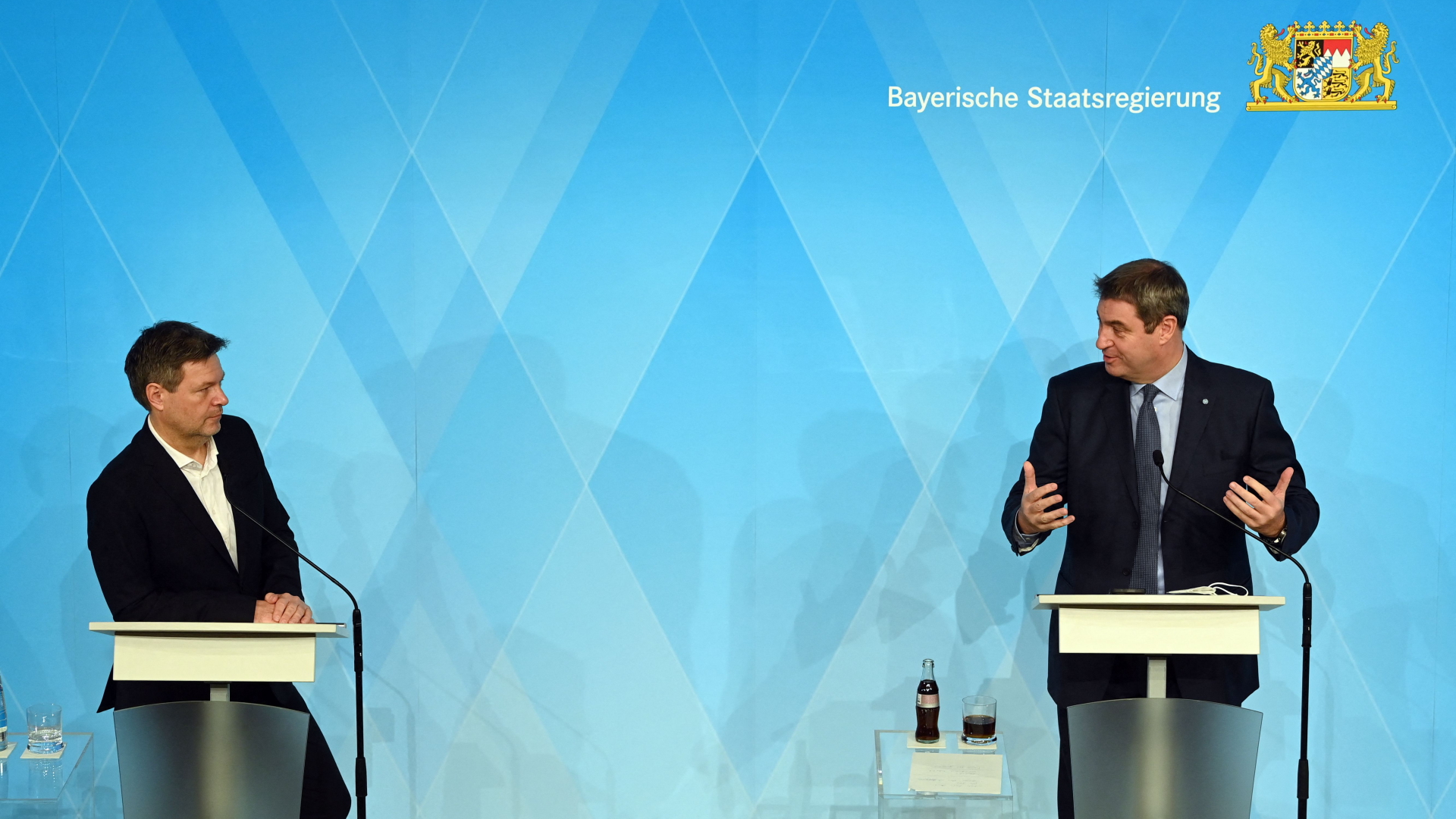 Klimaminister Habeck und der bayerische Landeschef Söder | AFP